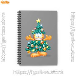 1 garfield christmas tree brown notebook