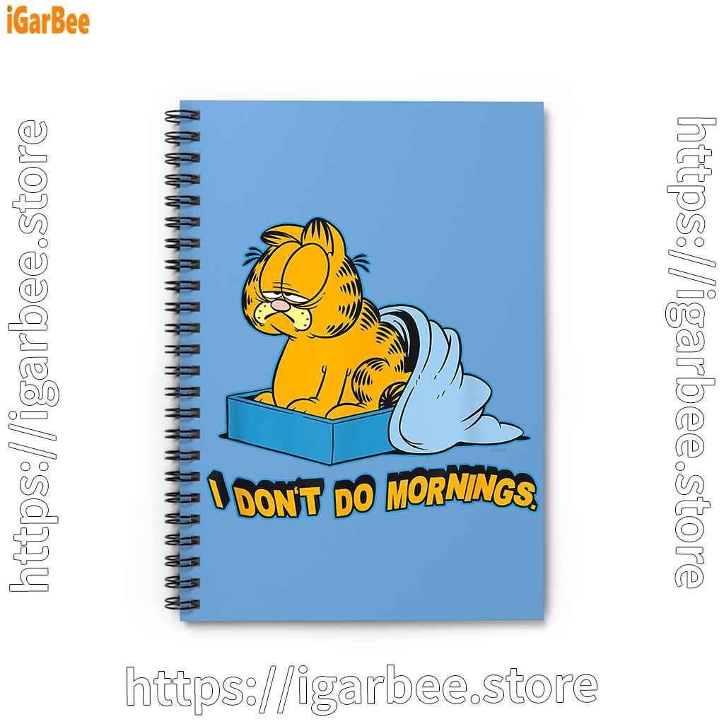 garfield dont do mornings blue notebook garfield dont do mornings blue notebook