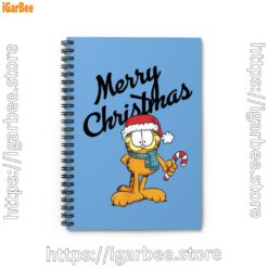 1 garfield merry christmas blue notebook