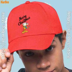 1 garfield merry christmas red hat
