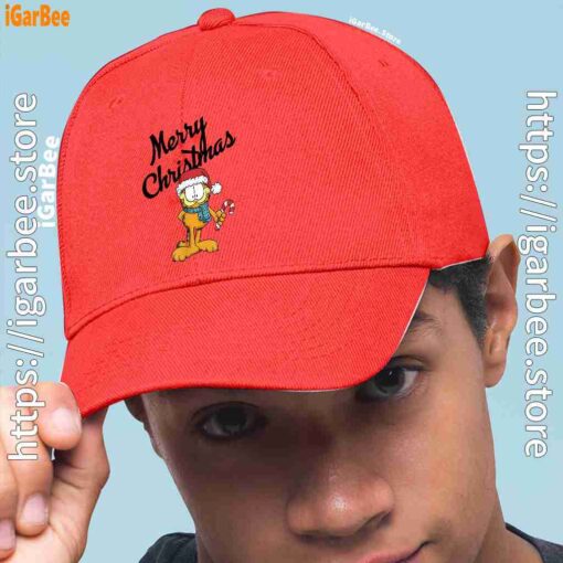 1 garfield merry christmas red hat
