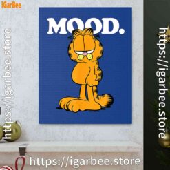 1 garfield mood too tired to care blue canvas