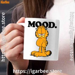 1 garfield mood too tired to care white mug 15oz
