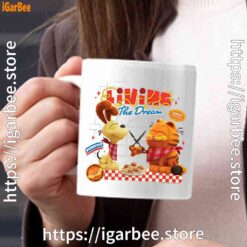1 garfield movie living dream odie pasta white mug 15oz