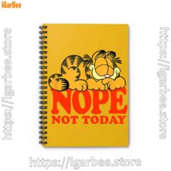 1 garfield nope not today lazy cat yellow notebook