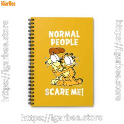 1 garfield normal people scare me yellow notebook