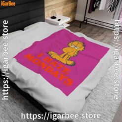 1 hate mondays garfield are just nature’s way of ruining my life pink blanket