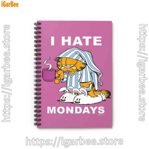 1 mondays are for suffering and naps pink notebook