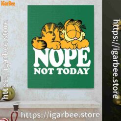1 not today lazy cat green canvas