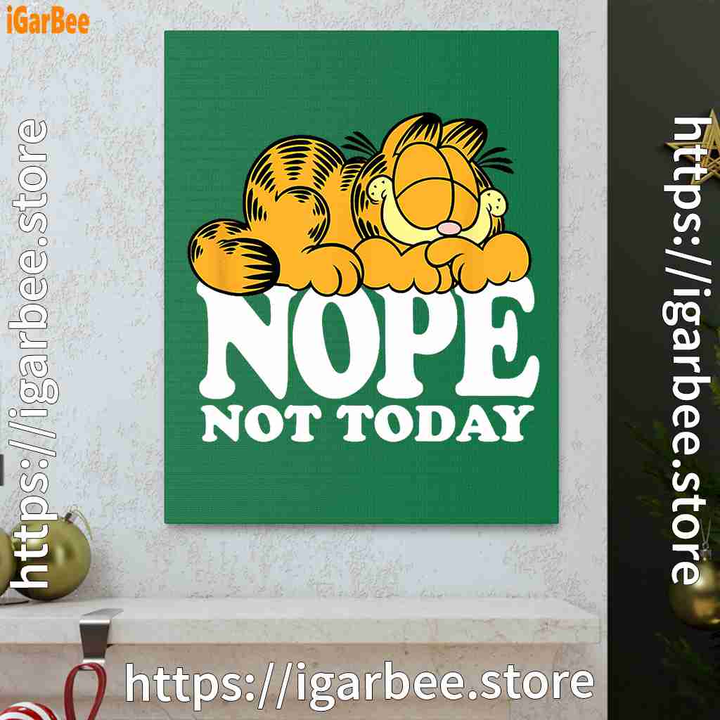 not today lazy cat green canvas not today lazy cat green canvas