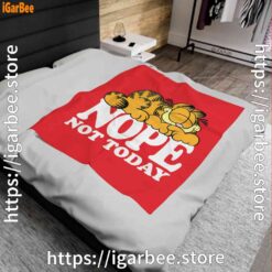 1 not today lazy cat red blanket