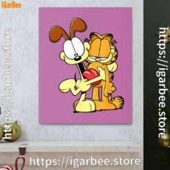 1 ripple junction garfield odie hugging pink canvas