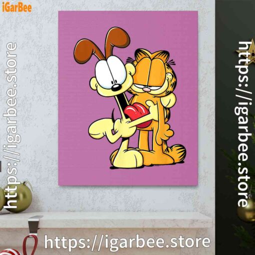 1 ripple junction garfield odie hugging pink canvas