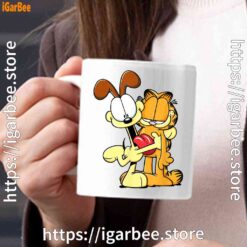 1 ripple junction garfield odie hugging white mug 15oz