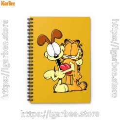 1 ripple junction garfield odie hugging yellow notebook