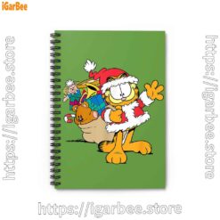 1 ripple junction garfield santa with gifts green notebook