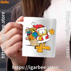 1 ripple junction garfield santa with gifts white mug 15oz