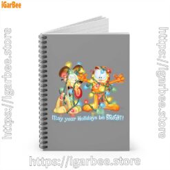 2 christmas garfield bright holidays brown notebook