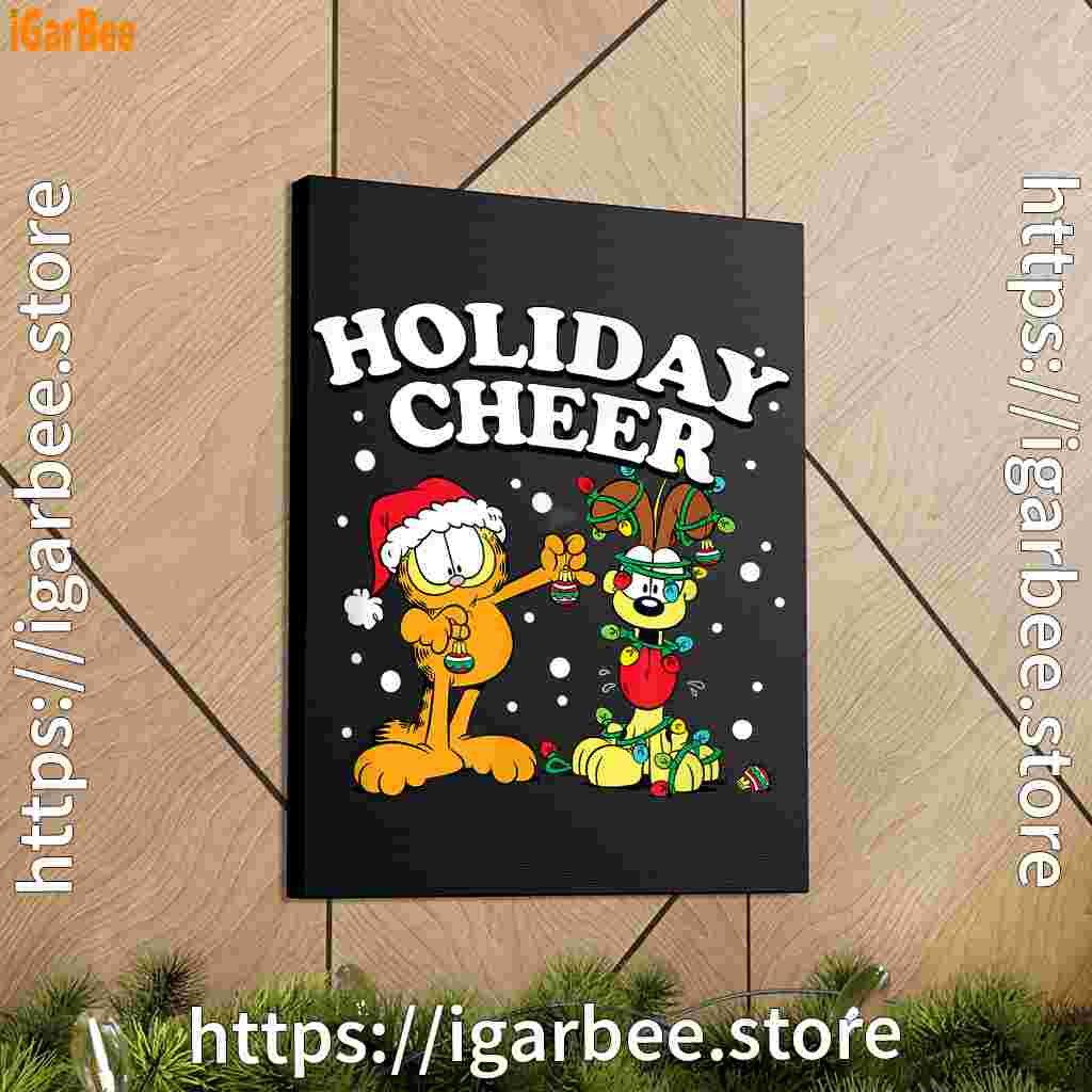 christmas garfield holiday cheer odie black canvas christmas garfield holiday cheer odie black canvas