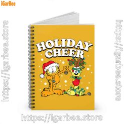 2 christmas garfield holiday cheer odie yellow notebook