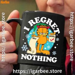 2 garfield christmas naughty list regret nothing black coffee mug 11oz