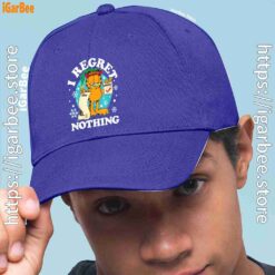 2 garfield christmas naughty list regret nothing blue hat men