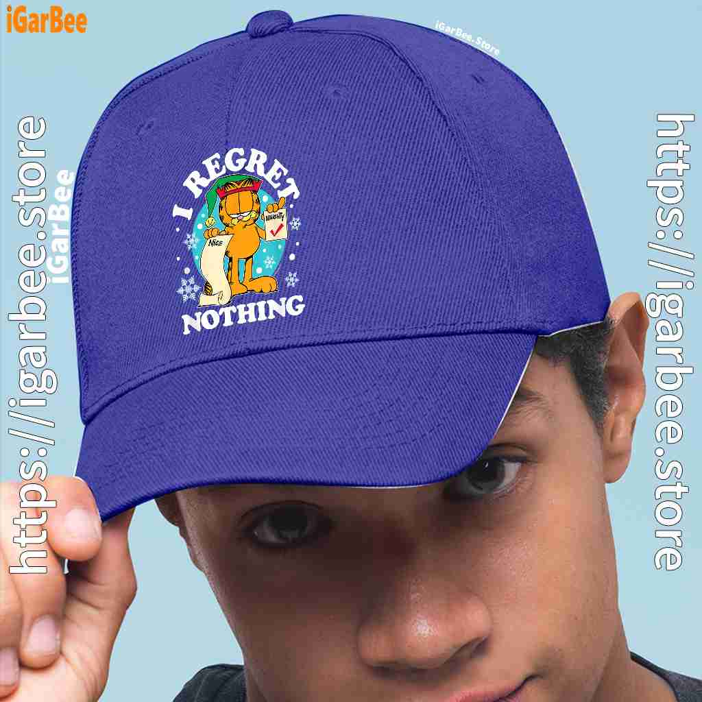 garfield christmas naughty list regret nothing blue hat men garfield christmas naughty list regret nothing blue hat men