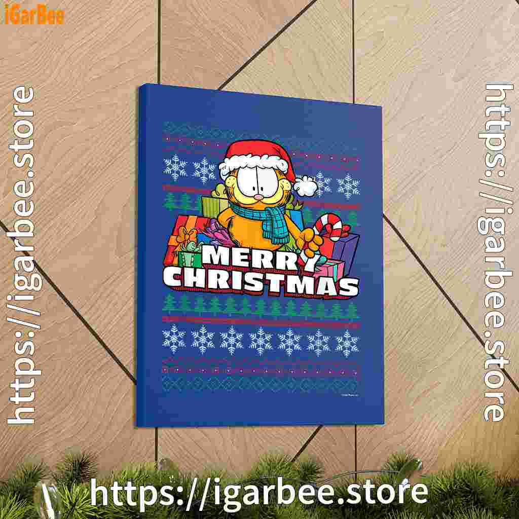 garfield christmas santa blue canvas garfield christmas santa blue canvas