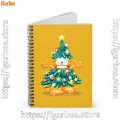 2 garfield christmas tree yellow notebook