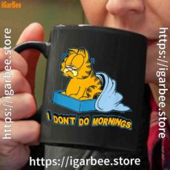 2 garfield dont do mornings black coffee mug 11oz