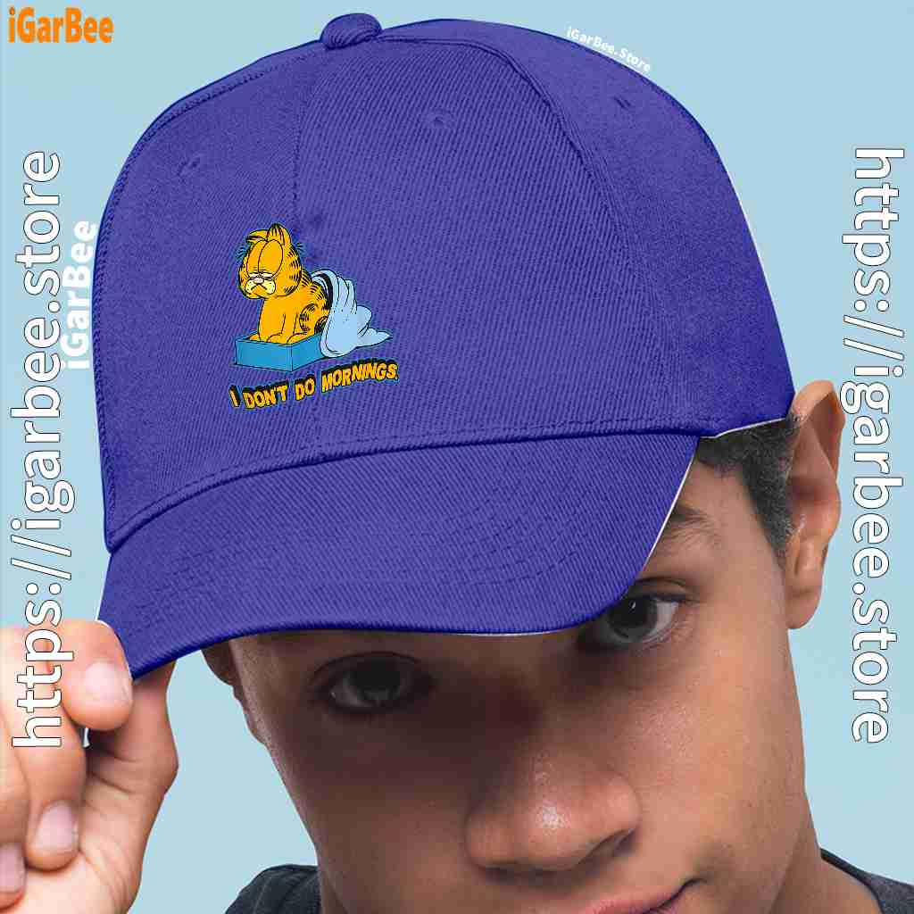 garfield dont do mornings blue hat men garfield dont do mornings blue hat men
