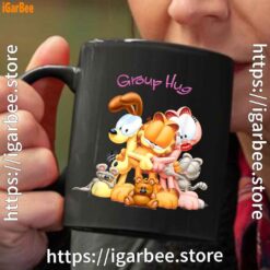 2 garfield group hug black coffee mug 11oz