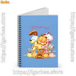 2 garfield group hug blue notebook