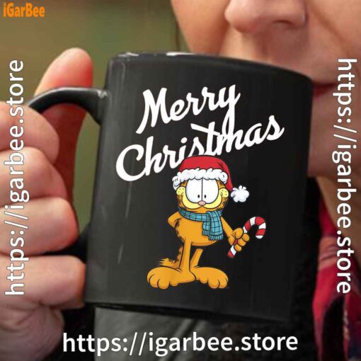 2 garfield merry christmas black coffee mug 11oz