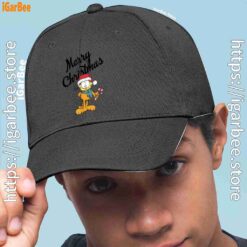 2 garfield merry christmas men black hat