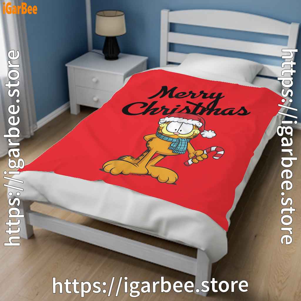 garfield merry christmas red blanket garfield merry christmas red blanket