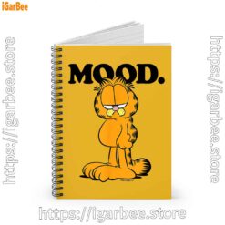 2 garfield mood too tired to care yellow notebook