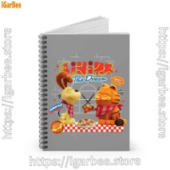 2 garfield movie living dream odie pasta brown notebook