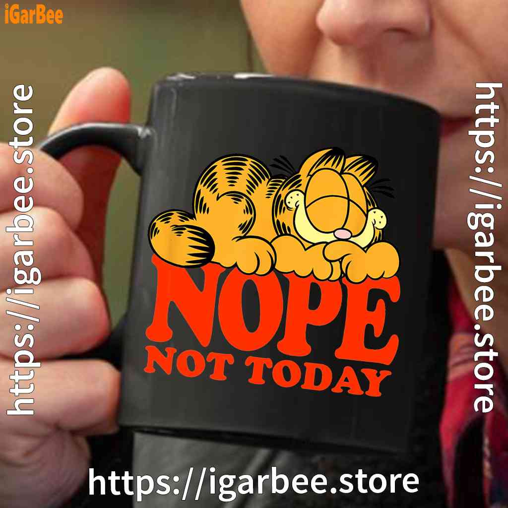 garfield nope not today lazy cat black coffee mug oz garfield nope not today lazy cat black coffee mug oz