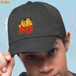 2 garfield nope not today lazy cat men black hat