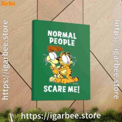 2 garfield normal people scare me green canvas