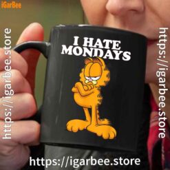 2 hate mondays garfield black coffee mug 11oz