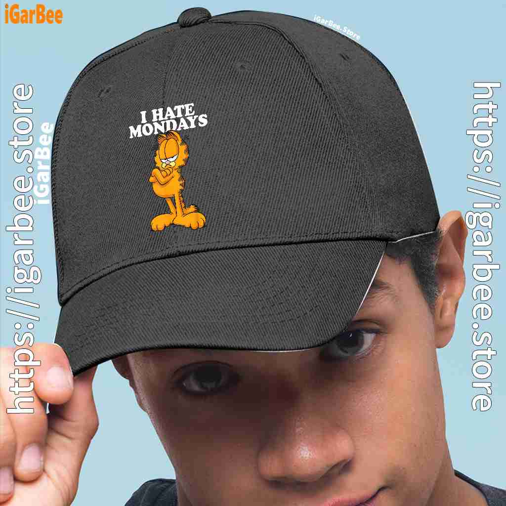 hate mondays garfield men black hat hate mondays garfield men black hat