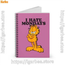 2 hate mondays garfield pink notebook