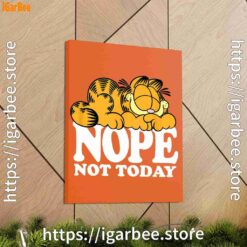 2 not today lazy cat orange canvas