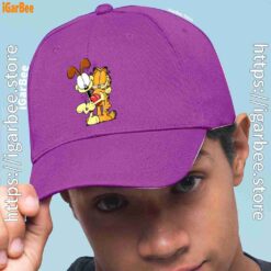 2 ripple junction garfield odie hugging purple hat men