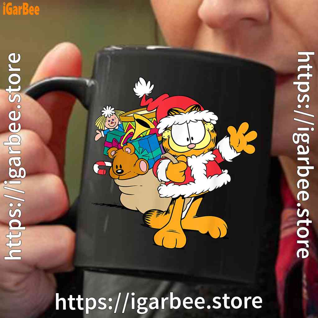 ripple junction garfield santa with gifts black coffee mug oz ripple junction garfield santa with gifts black coffee mug oz