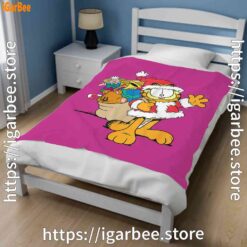 2 ripple junction garfield santa with gifts pink blanket