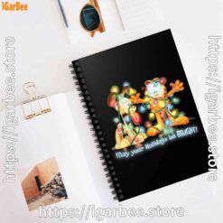 3 christmas garfield bright holidays black notebook