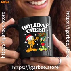 3 christmas garfield holiday cheer odie black mug 15oz